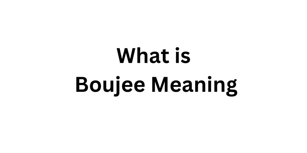 Boujee Meaning