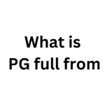 What is PG full from min